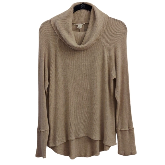 CASLON Cowl Neck Long Sleeve Hi/Low Sweater - Picture 1 of 8